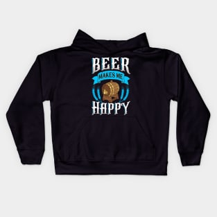 Beer Makes Me Happy Kids Hoodie